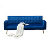 Jera Modern Convertible Sofa Bed | Tufted Royal Blue Velvet | 75"