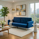 Jera Modern Convertible Sofa Bed | Tufted Royal Blue Velvet | 75"