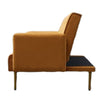 Jera Modern Convertible Sofa Bed | Tufted Ginger Brown Velvet | 75"