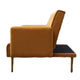 Jera Modern Convertible Sofa Bed | Tufted Ginger Brown Velvet | 75"