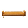 Jera Modern Convertible Sofa Bed | Tufted Ginger Brown Velvet | 75"