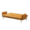 Jera Modern Convertible Sofa Bed | Tufted Ginger Brown Velvet | 75"