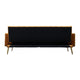 Jera Modern Convertible Sofa Bed | Tufted Ginger Brown Velvet | 75"