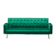 Jera Modern Convertible Sofa Bed | Tufted Dark Green Velvet | 75"