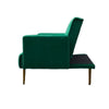 Jera Modern Convertible Sofa Bed | Tufted Dark Green Velvet | 75"