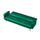 Jera Modern Convertible Sofa Bed | Tufted Dark Green Velvet | 75"