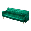 Jera Modern Convertible Sofa Bed | Tufted Dark Green Velvet | 75"