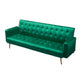 Jera Modern Convertible Sofa Bed | Tufted Dark Green Velvet | 75"