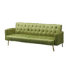 Jera Modern Convertible Sofa Bed | Tufted Army Green Velvet | 75"