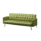 Jera Modern Convertible Sofa Bed | Tufted Army Green Velvet | 75"