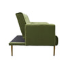 Jera Modern Convertible Sofa Bed | Tufted Army Green Velvet | 75"