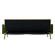 Jera Modern Convertible Sofa Bed | Tufted Army Green Velvet | 75"