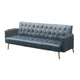 Jera Modern Convertible Sofa Bed | Tufted Dark Gray Velvet | 75"