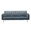 Jera Modern Convertible Sofa Bed | Tufted Dark Gray Velvet | 75"