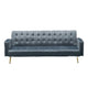 Jera Modern Convertible Sofa Bed | Tufted Dark Gray Velvet | 75"