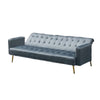 Jera Modern Convertible Sofa Bed | Tufted Dark Gray Velvet | 75"