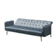 Jera Modern Convertible Sofa Bed | Tufted Dark Gray Velvet | 75"