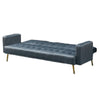 Jera Modern Convertible Sofa Bed | Tufted Dark Gray Velvet | 75"