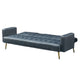 Jera Modern Convertible Sofa Bed | Tufted Dark Gray Velvet | 75"