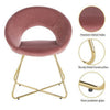 Sera Lounge Chair Set of 2 | Curved Back | Rose Pink Velvet | Gold Metal