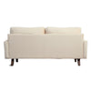 Sezy Loveseat | Beige Microfiber Upholstery | Square Arms | 58"