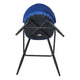 Hezy Bar Stool Chair Set of 2 | Royal Blue Velvet Upholstery | Black