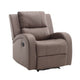 Manual Recliner Chair | Pillow Tufted Back | Brown Faux Leather