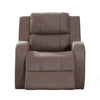 Manual Recliner Chair | Pillow Tufted Back | Brown Faux Leather