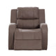 Manual Recliner Chair | Pillow Tufted Back | Brown Faux Leather