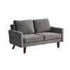 Sezy Loveseat | Dark Gray Microfiber Upholstery | Square Arms | 58"
