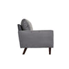 Sezy Loveseat | Dark Gray Microfiber Upholstery | Square Arms | 58"