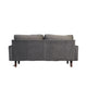 Sezy Loveseat | Dark Gray Microfiber Upholstery | Square Arms | 58"