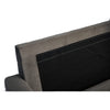 Sezy Loveseat | Dark Gray Microfiber Upholstery | Square Arms | 58"