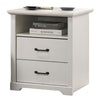 Jori Bedside Nightstand | 2 Drawers | USB Ports | 1 Open Shelf | White