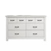 Nori 51" Wide Dresser | 6 Drawers with Split Top | Black Handles | White