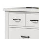 Nori 51" Wide Dresser | 6 Drawers with Split Top | Black Handles | White