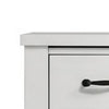 Nori Tall Dresser Chest | 5 Drawers with Split Top | Black Handles | White