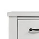 Nori Tall Dresser Chest | 5 Drawers with Split Top | Black Handles | White