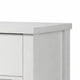 Nori Bedside Low Nightside | 2 Drawers with Black Metal Handles | White