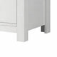 Nori Bedside Low Nightside | 2 Drawers with Black Metal Handles | White