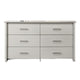 Kori Wide Dresser | 6 Drawers with Silver Bar Handles | White