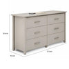 Kori Wide Dresser | 6 Drawers with Silver Bar Handles | White