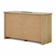 Kori Wide Dresser | 6 Drawers with Black Handles | Light Oak Brown