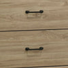 Jori Wide Dresser | 6 Drawers with Split Top | Black Handles | Oak Brown