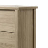 Kori Tall Dresser Chest | 4 Drawers with Black Handles | Light Oak Brown