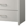Kori Tall Dresser Chest | 4 Drawers with Silver Bar Handles | White