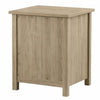 Kori Nightstand | 1 Drawer and Open Shelf | Black Pulls | Oak Brown