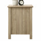 Kori Nightstand | 1 Drawer and Open Shelf | Black Pulls | Oak Brown