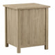 Kori Nightstand | 1 Drawer and Open Shelf | Black Pulls | Oak Brown