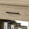 Kori Nightstand | 1 Drawer and Open Shelf | Black Pulls | Oak Brown